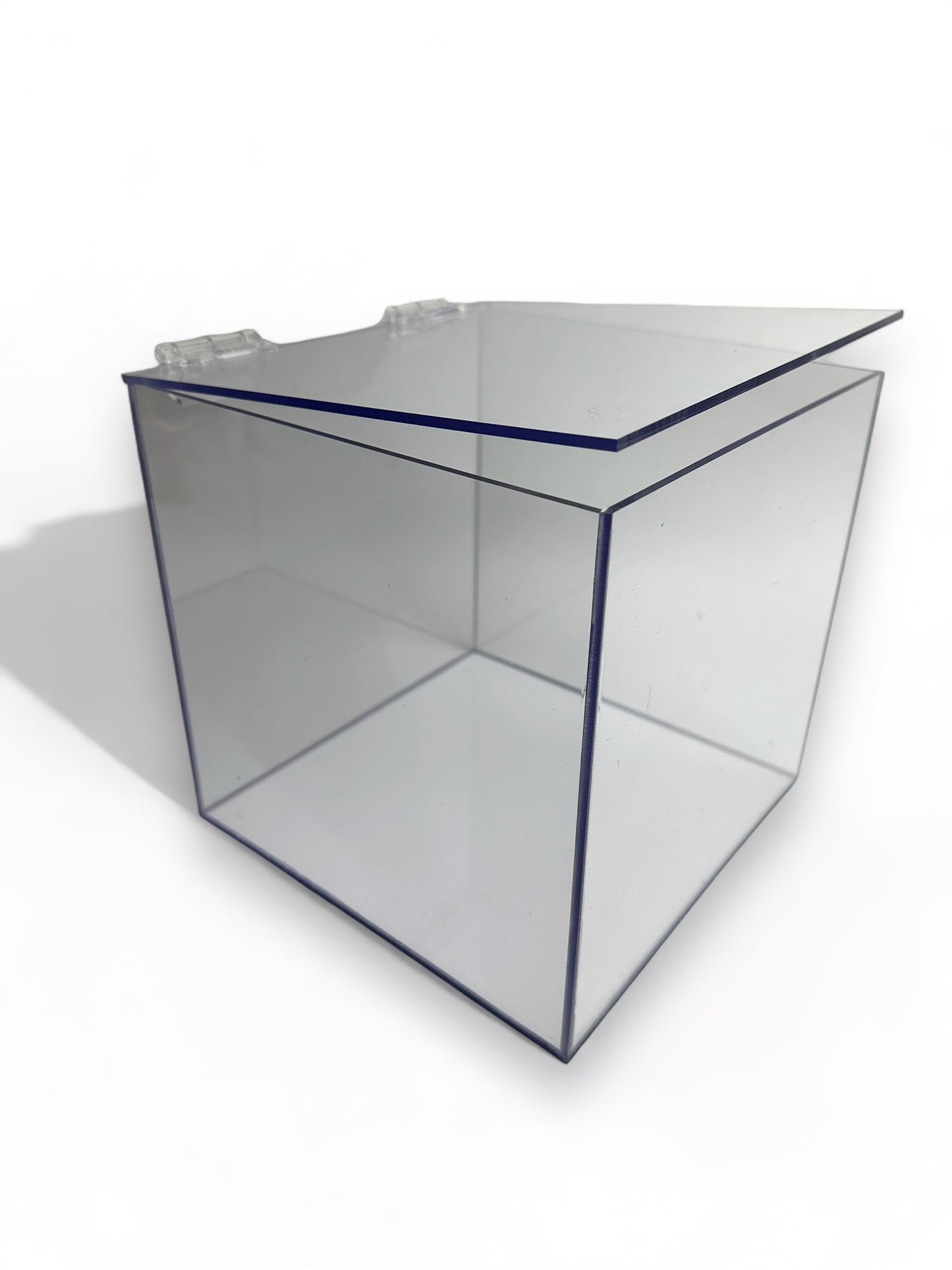 Acrylic Plexiglass Box With Top Hinged Lid Custom Size