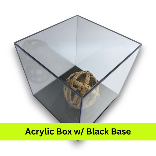 Acrylic 5-Sided Box w/ Black Base