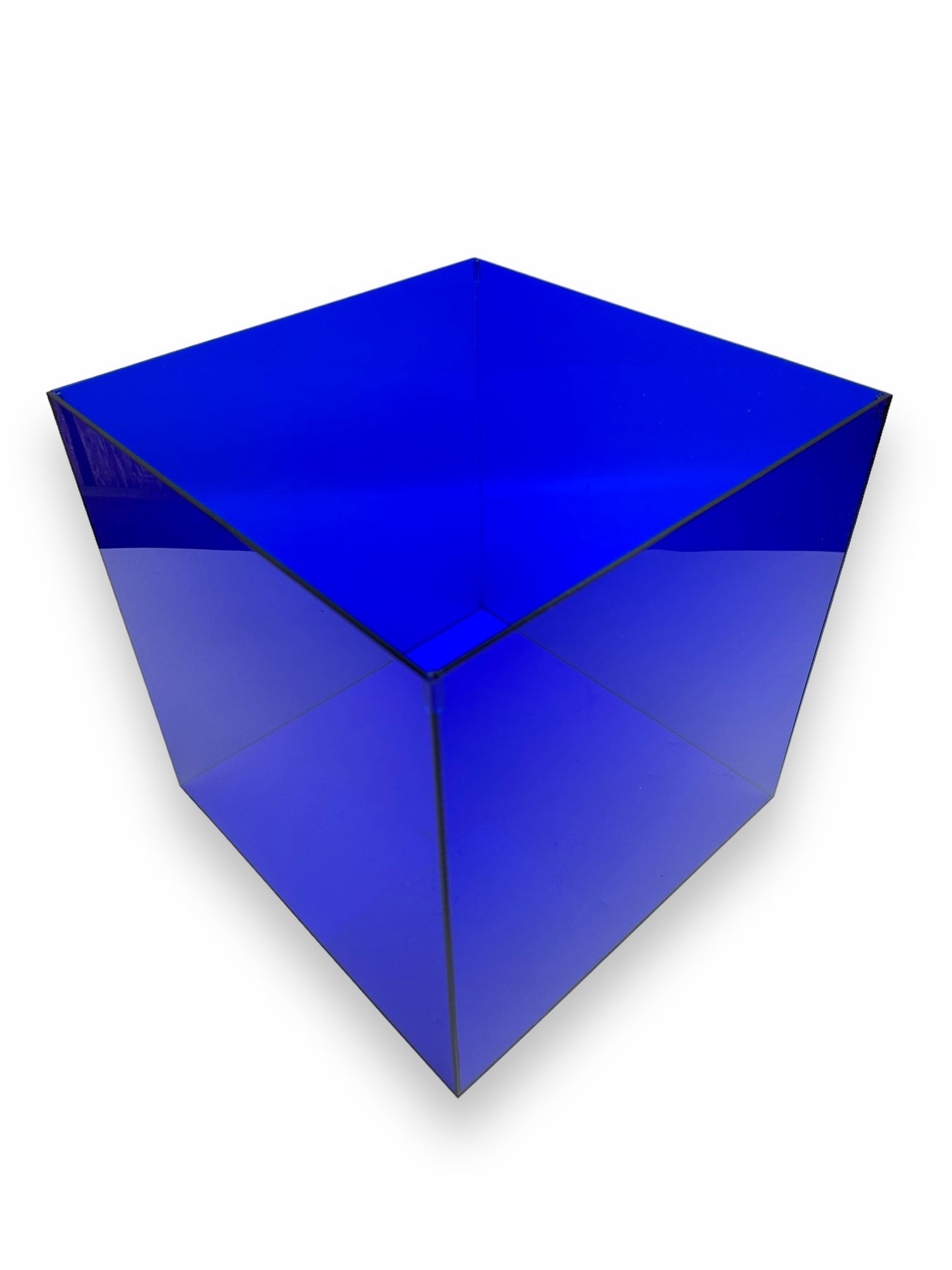 Caja de exhibición de acrílico azul transparente n.° 2424