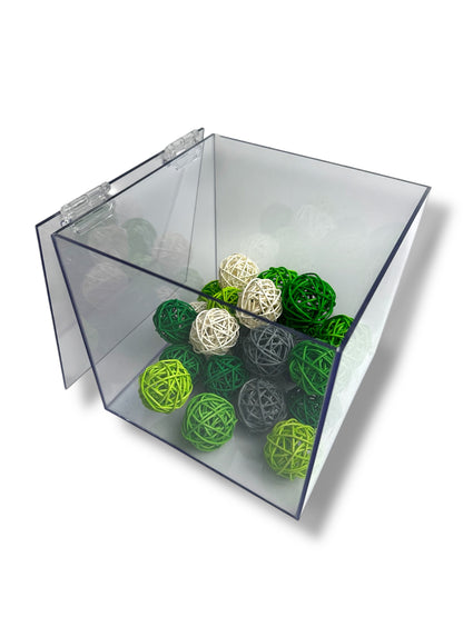 Acrylic Box With Hinged Top Lid - Custom Size