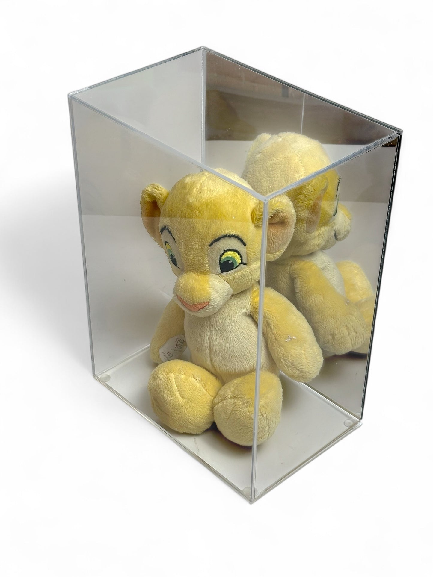 Acrylic Display Case With Base And Mirror Back - Custom Size