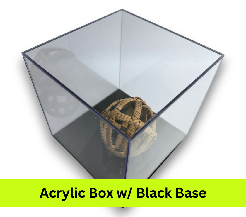 Acrylic 5-Sided Box w/ Black Base