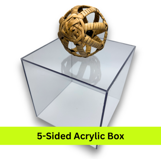 5 Sided Clear Acrylic Box