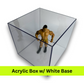 Acrylic 5-Sided Box w/ White Base