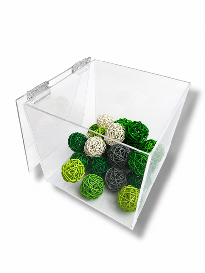 Acrylic Box With Hinged Top Lid - Custom Size