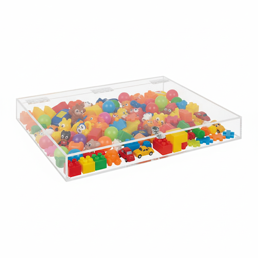 Clear Acrylic Display Tray With Camlock - Custom Size