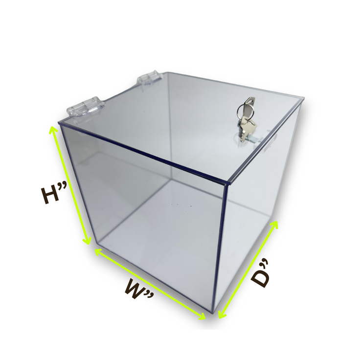 Acrylic 5-Sided Box w/ Cam Lock