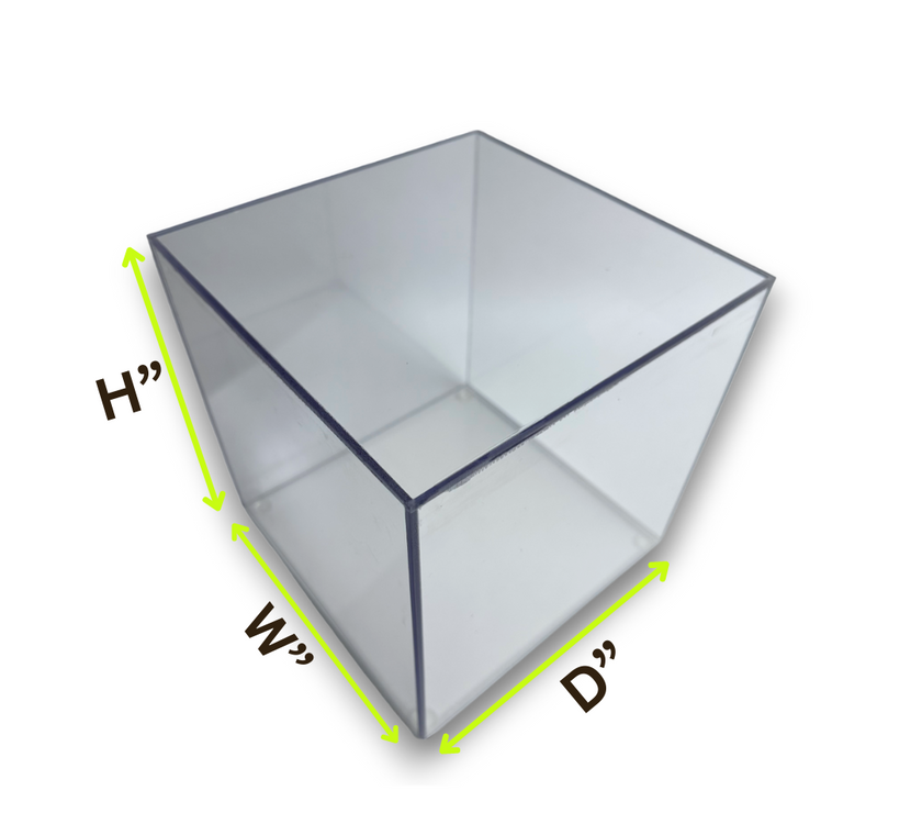 5 Sided Clear Acrylic Box