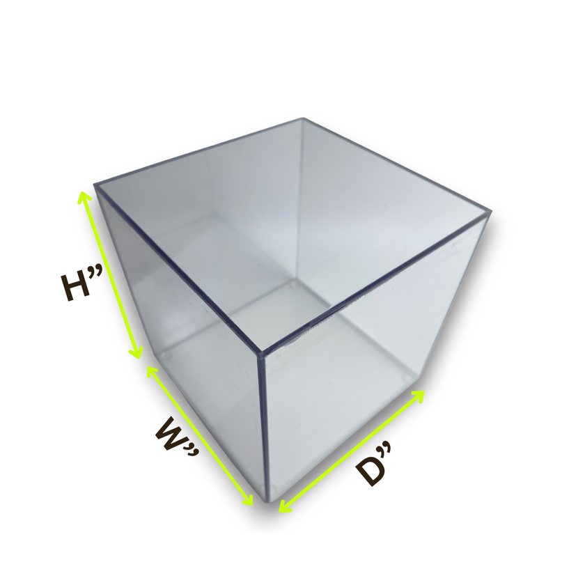 5 Sided Clear Acrylic Box