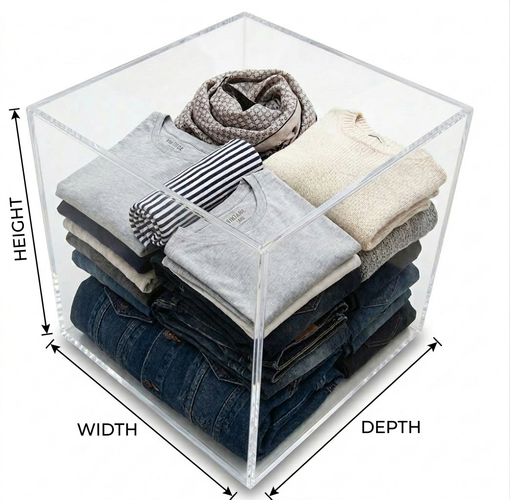 Create your 5 sided clear acrylic plexiglass display case - Box here at Plexidepot