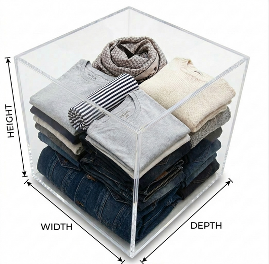 Create your 5 sided clear acrylic plexiglass display case - Box here at Plexidepot