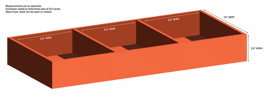 Custom Made Orange Acrylic Box To Hold Post Cards
