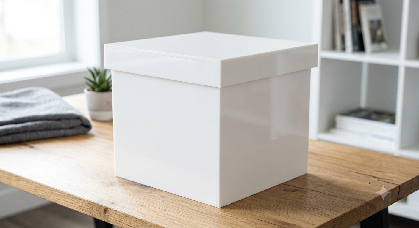 lexan box with shoe lid on top