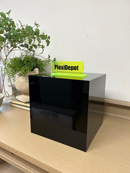 Caja de acrílico negra - Tamaño personalizado