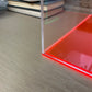 5-Sided Acrylic Box W/ Fluorescent Pink Base - Custom Size