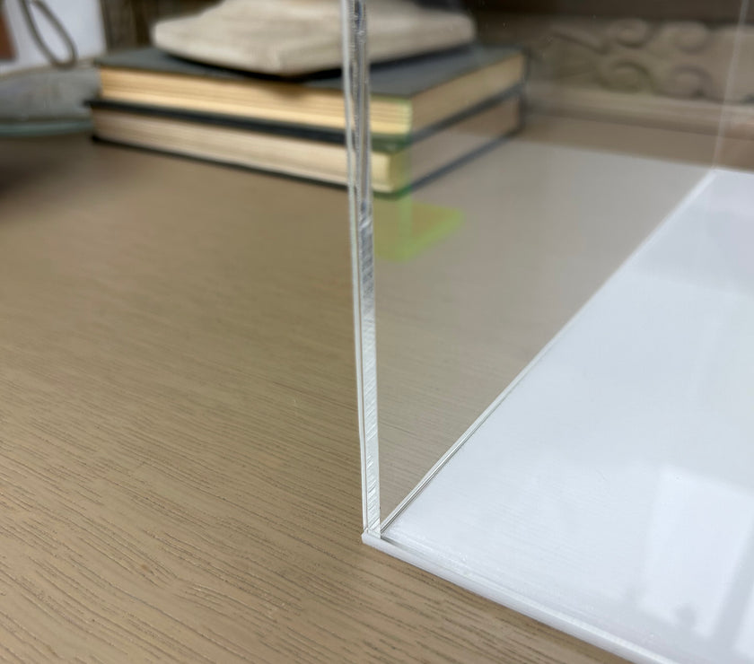 Acrylic 5-Sided Box w/ White Base