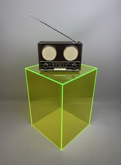 Fluorescent Green Acrylic Display Pedestals