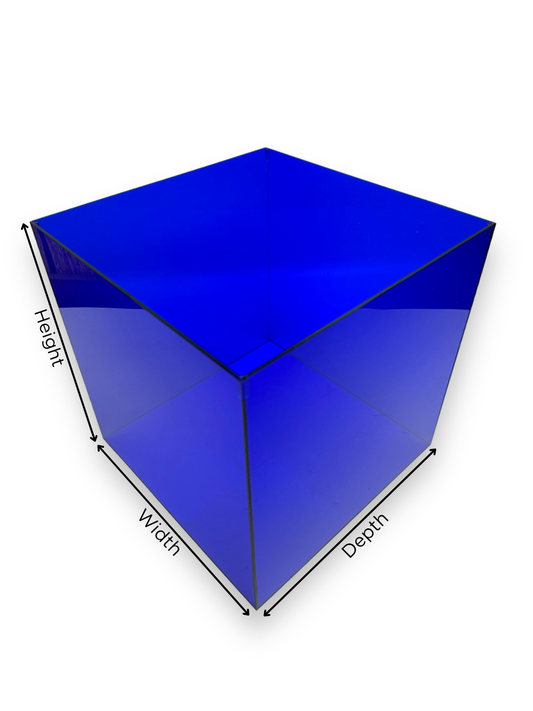 Transparent Blue Acrylic Display Box # 2424