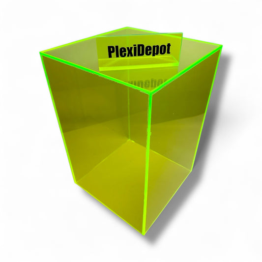Fluorescent Green Acrylic Display Pedestals