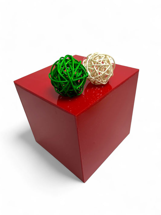 Red Acrylic 5-Sided Box #2793
