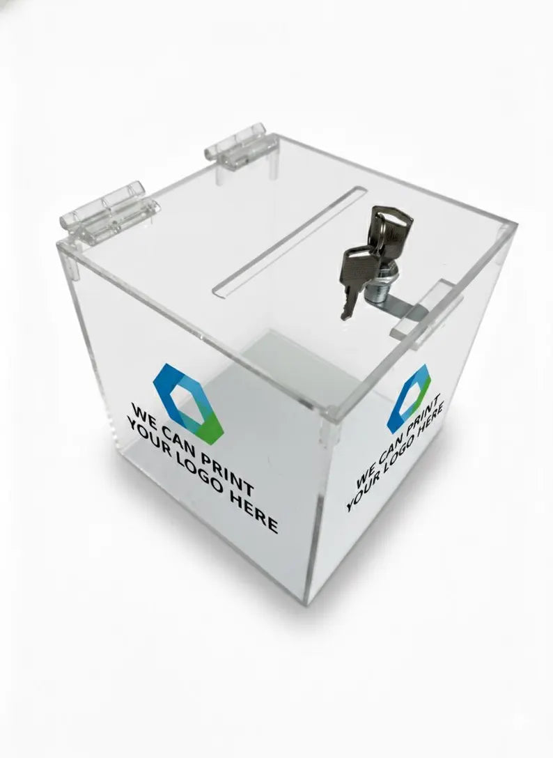 Clear Acrylic Plexiglass Donation Acrylic Boxes