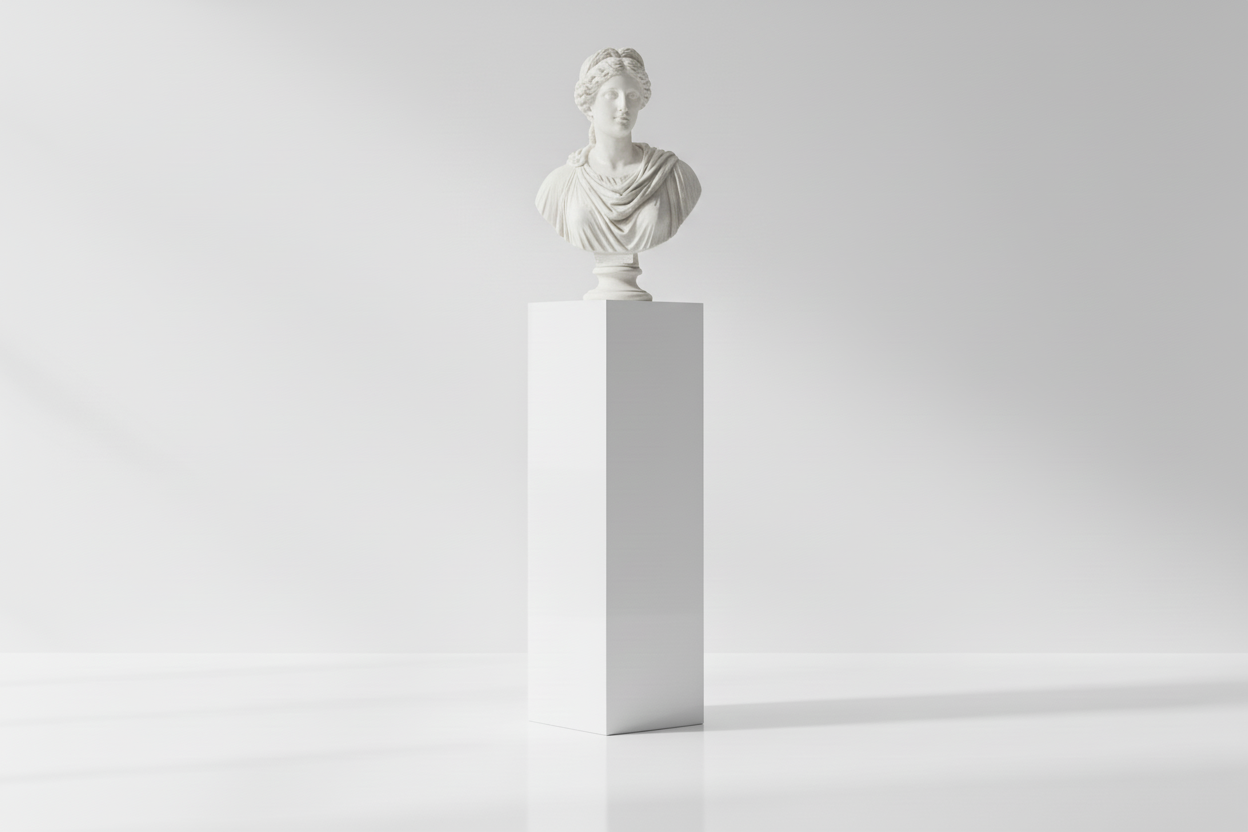 White Acrylic Display Pedestals