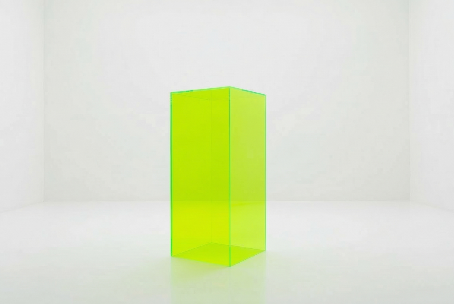 Fluorescent Green Acrylic Display Pedestals