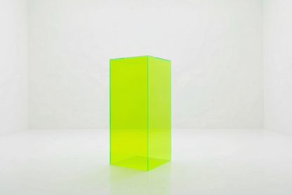 Fluorescent Green Acrylic Display Pedestals