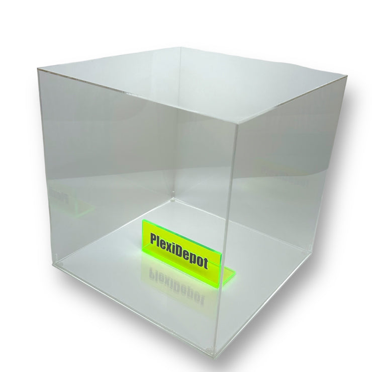 Acrylic 5-Sided Box w/ Clear Base