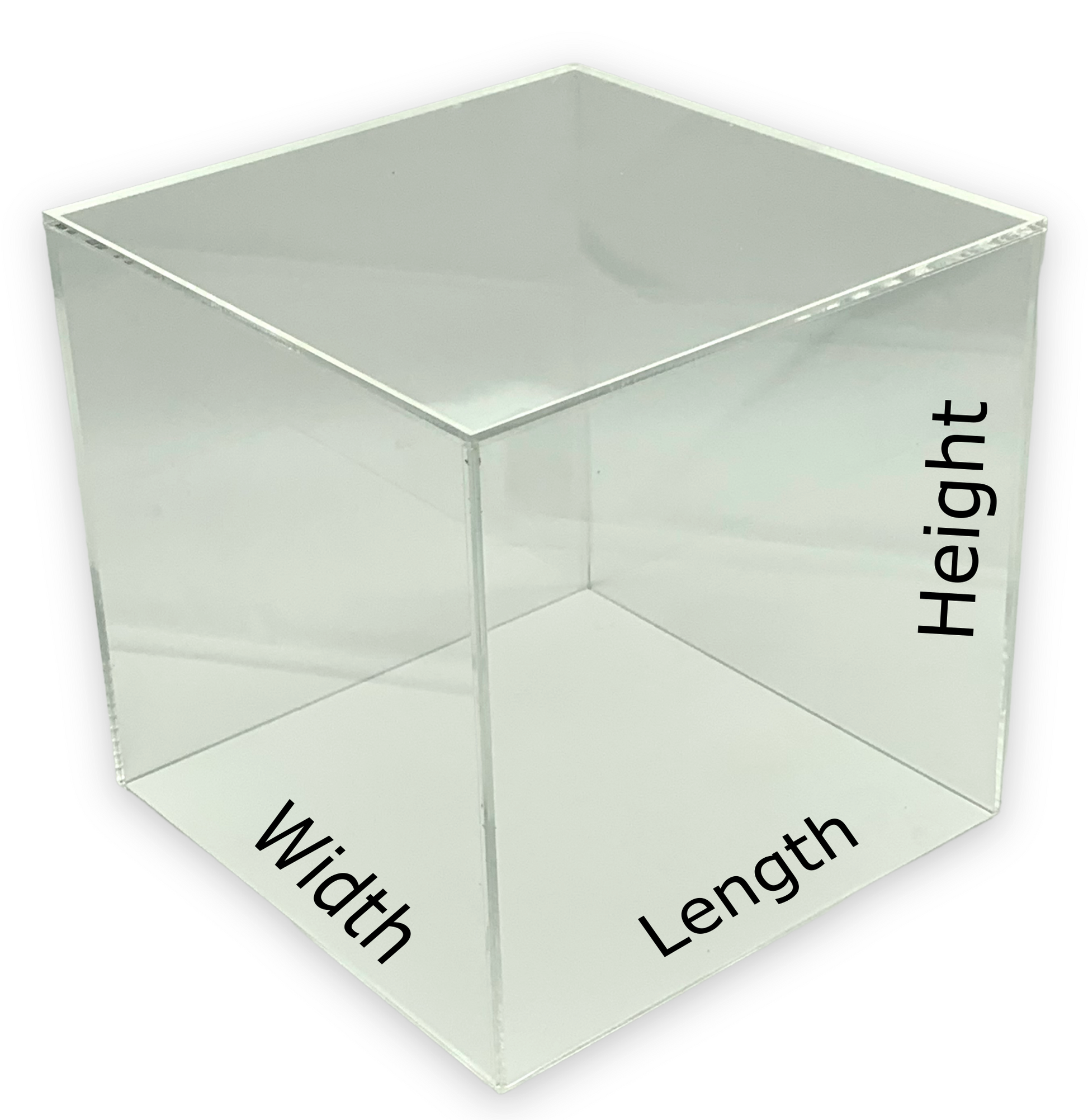 Clear Acrylic Cubes in Various Sizes 