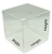 5 Sided Acrylic Box - Custom Size