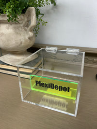 Acrylic 5-Sided Box w/ Hinged Lid